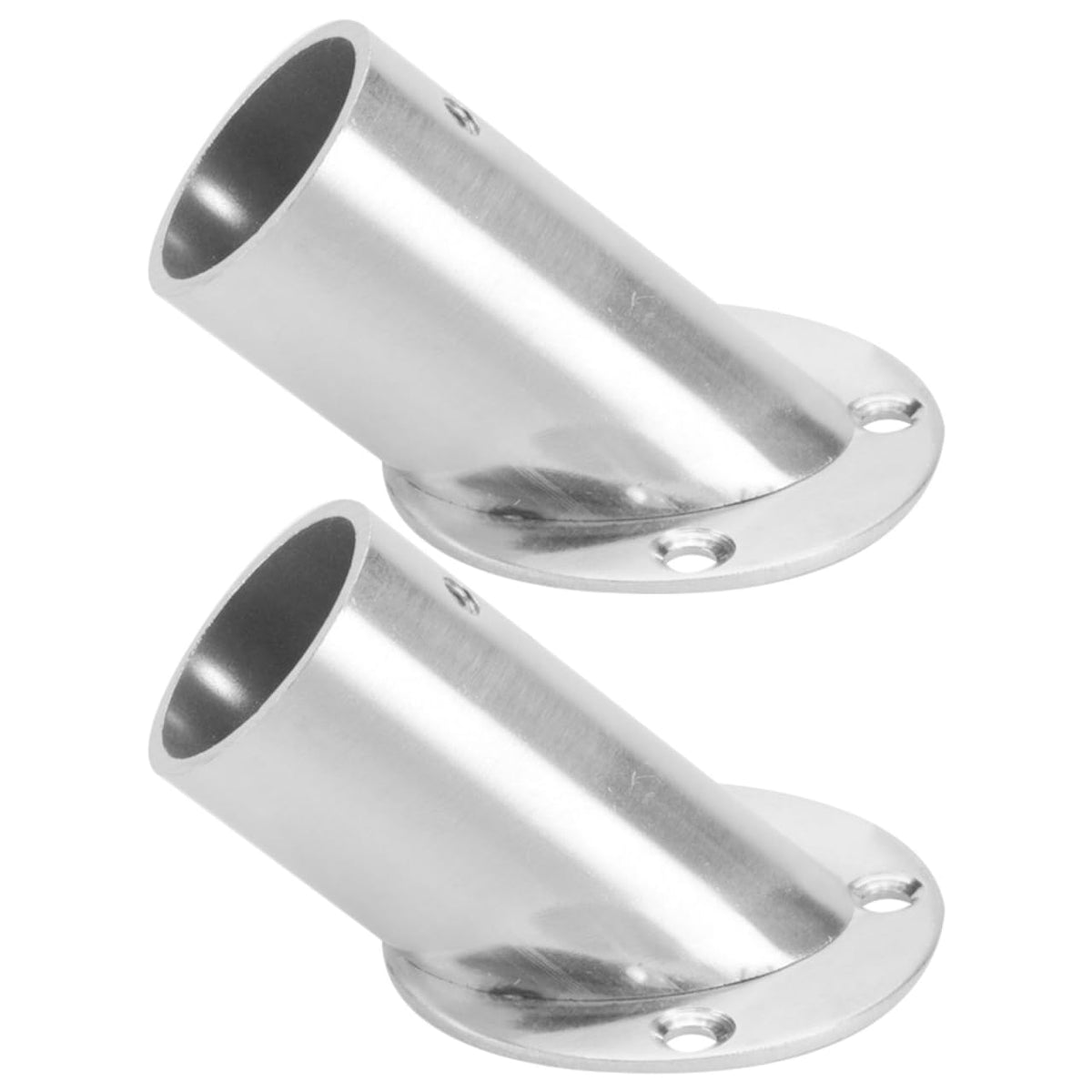 Amosfun Closet Pole Socket 2 Pcs Beveled Rod Holder for 90 Wall Corner Closet Rod Brackets for Clothes Pole for Shower Holder En