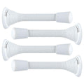 Uxcell Door Stopper, 4 Pack Door Stop Wall, Rust Resistant, Noise Cancellation, 3' Spring Door Stoppers, Protect Doors White