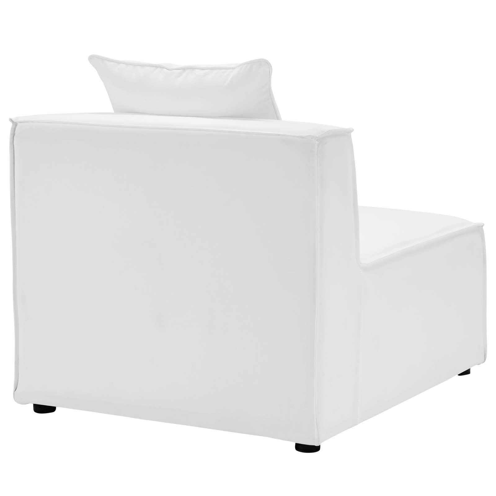 Modway Eei-4209-Whi Saybrook Patio Armless Chair In White 29.5 X 34.5 X 25.5