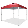 Crown Shades Patented 10Ft X 10Ft Outdoor Pop Up Portable Shade Instant Folding Canopy With Carry Bag, Red