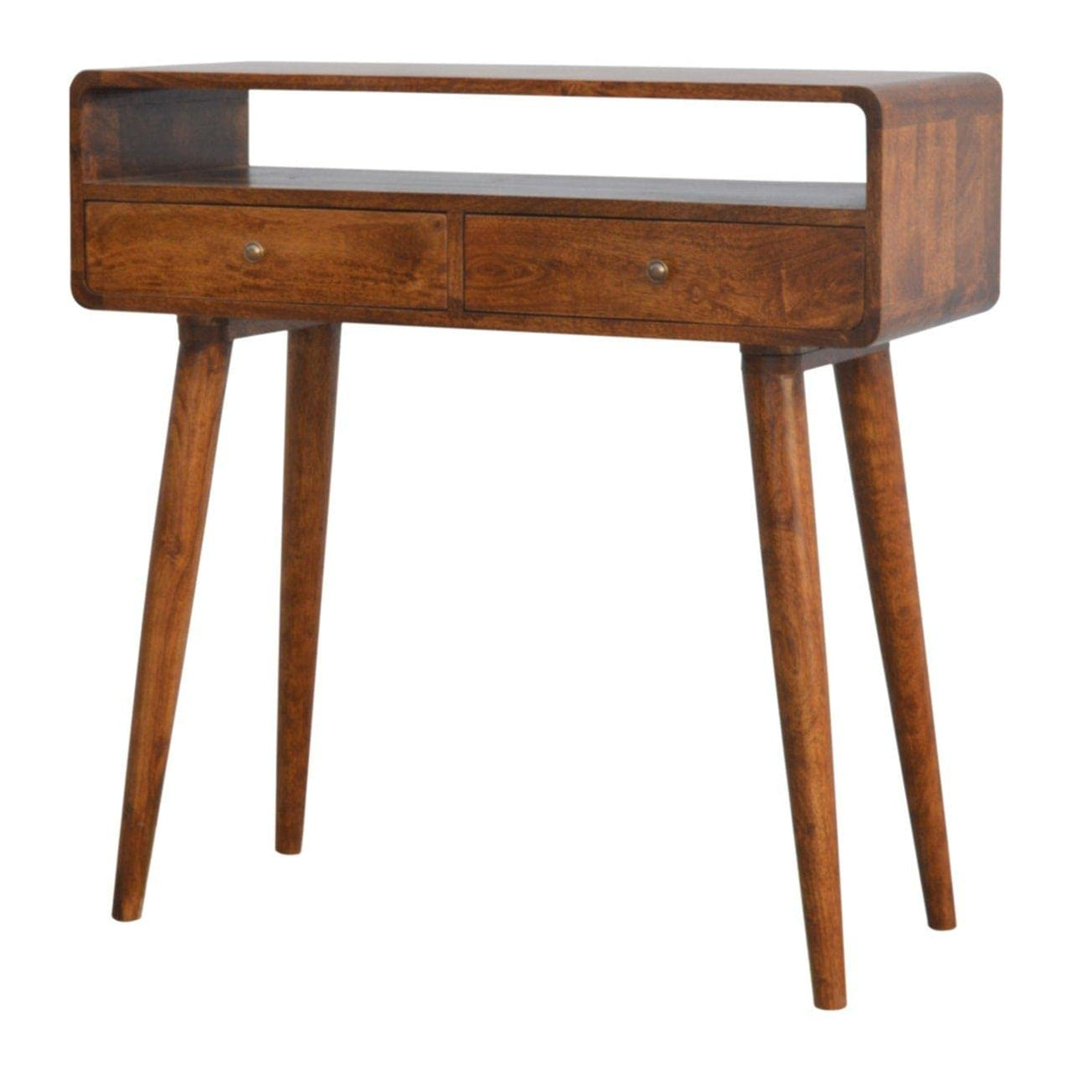 Artisan Furniture Console, Mango Wood, Chestnut, 90 x 35 x 90 cm