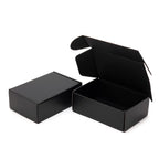 Timirog 6X4X2 Inches Small Black Shipping Boxes 25 Pack - Corrugated Cardboard Mailing Box For Small Business, Tab Locking Liter