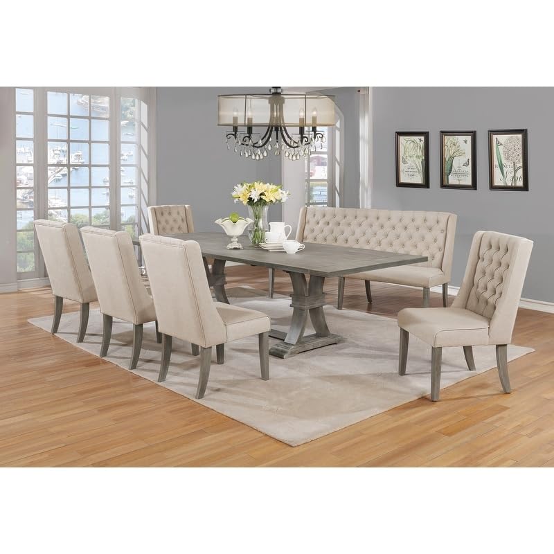 Best Quality Furniture D25-Sc2 Dining Chairs (Set Of 2) Beige