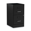 Alera 2806262 14 in. x 18 in. x 24.1 in. Soho 2-Drawer Vertical Letter File Cabinet - Black