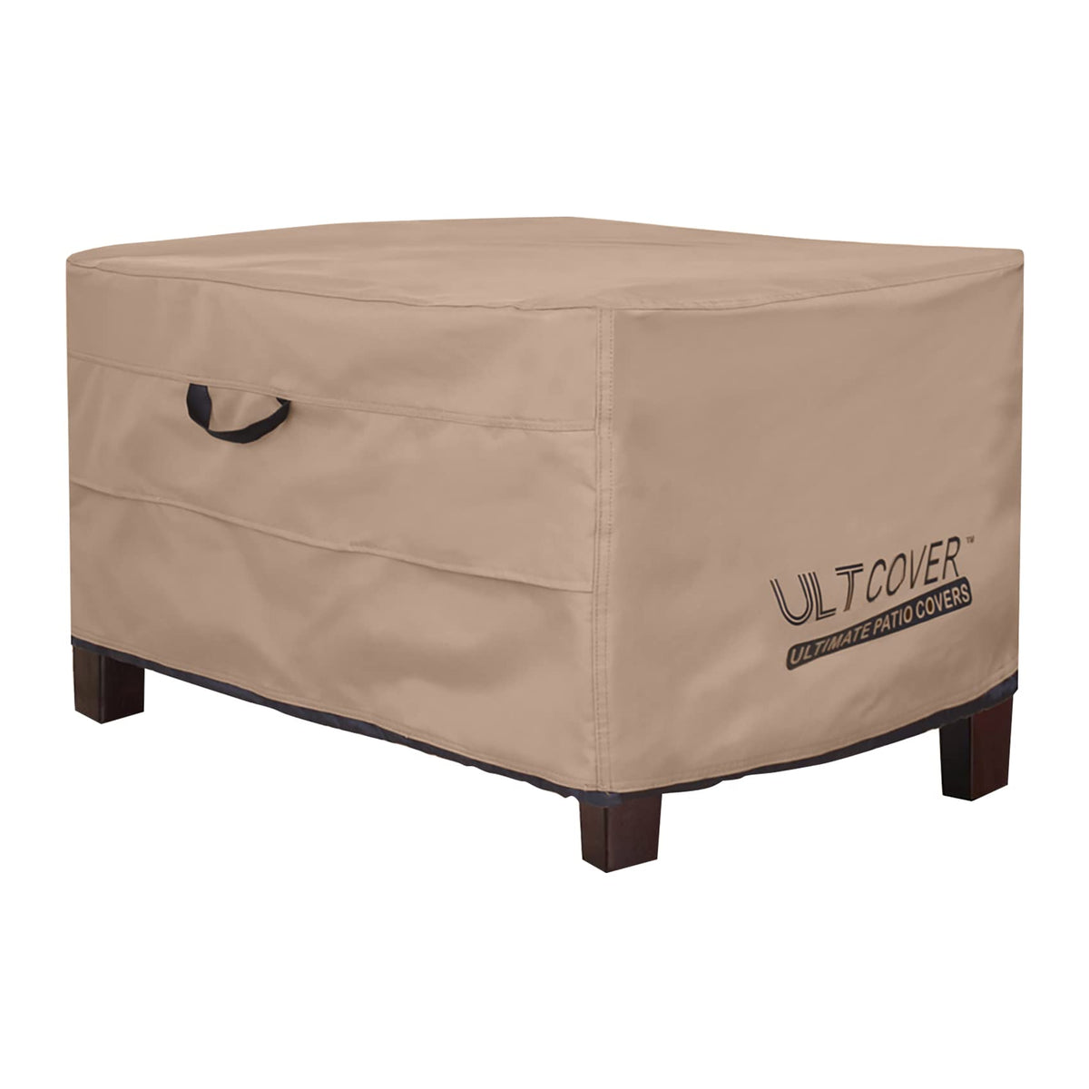 Ultcover Waterproof Patio Ottoman Cover Rectangular Outdoor Side Table Furniture Covers Size 32L X 25W X 18H Inch