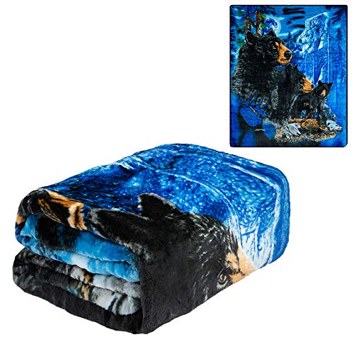 Find 10 Black Bears Lightweight 79 X 95 Queen Blanket - Signature Designed By Steven Gardener - Officially Licensed Special Edit
