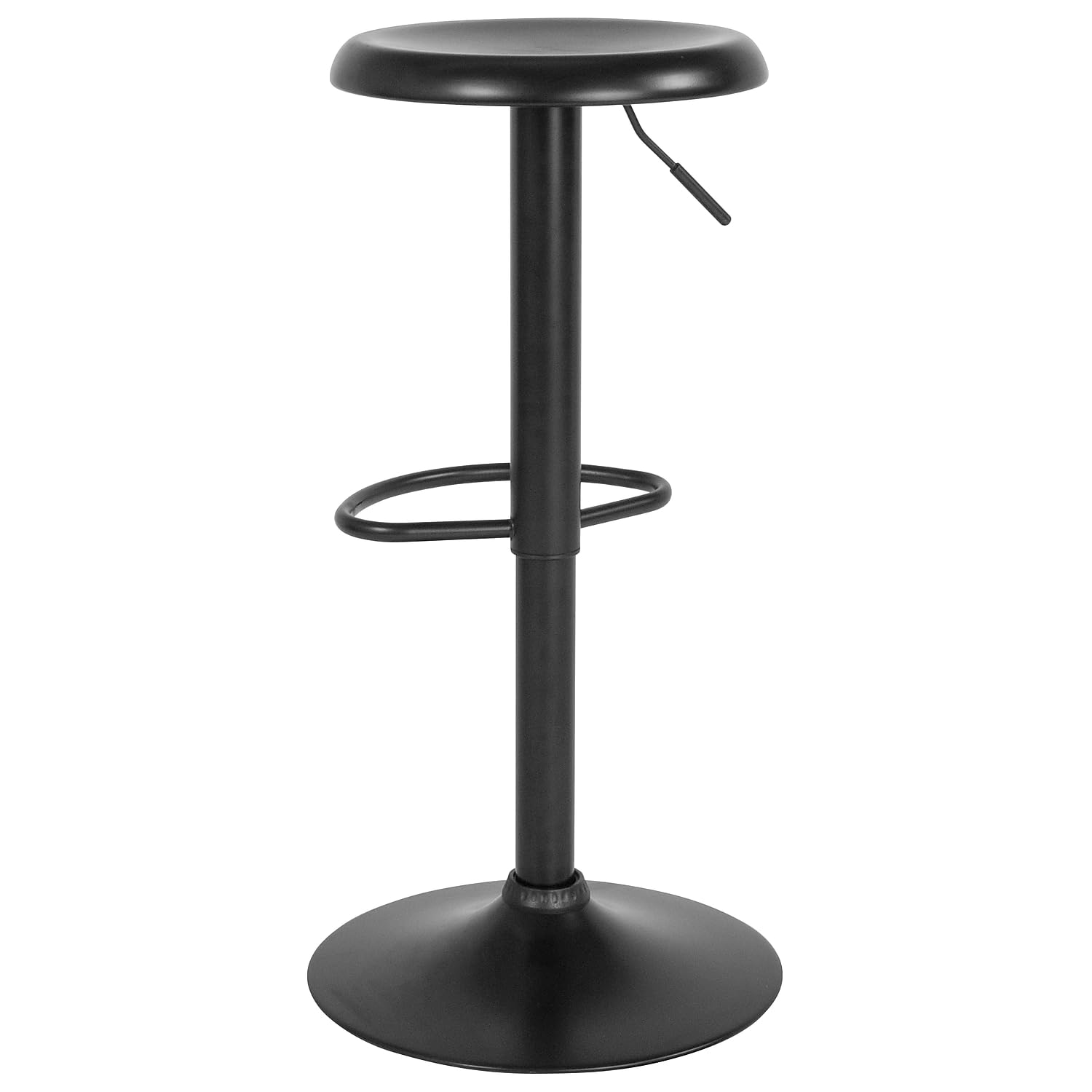 Flash Furniture Madrid Series Adjustable Height Retro Barstool In Black Finish