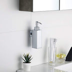 Bgl Soap Dispenser Stainless Steel 304 Wall Mount Liquid And Soap Dispenser For Kitchen And Bathroom (Silver, Square)