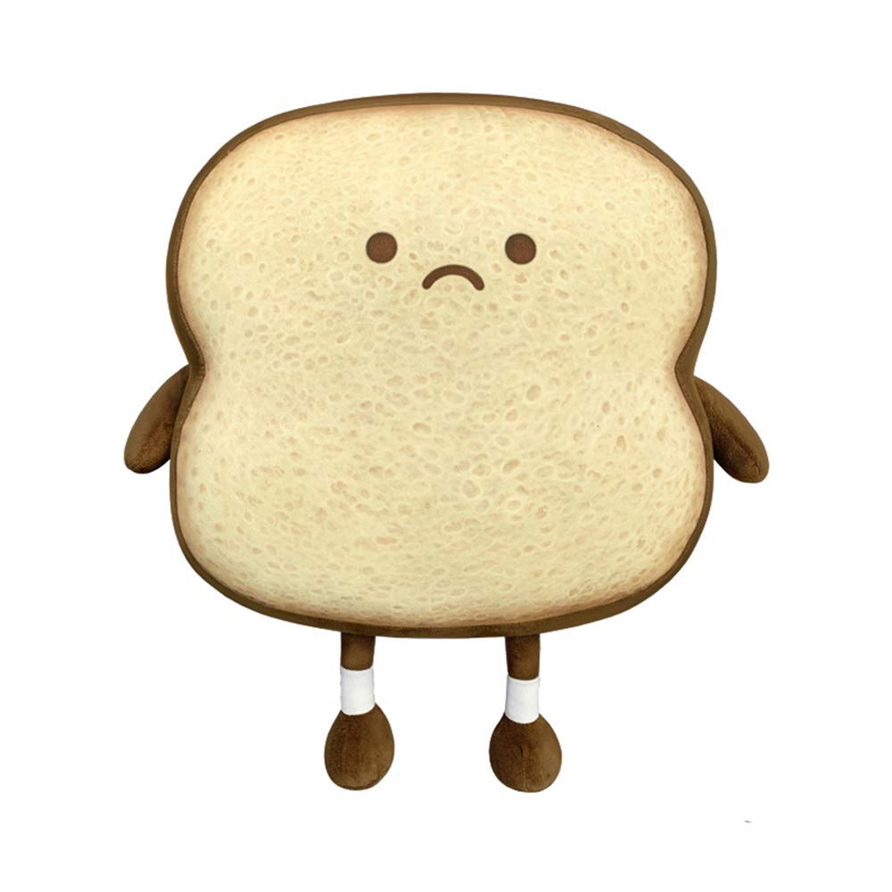 Vhyhcy Toast Bread Pillow Funny Food Plush Toy Pillows Small Cute Stuffed Plush Toast Sofa Pillow (Toast Bread, Brown)