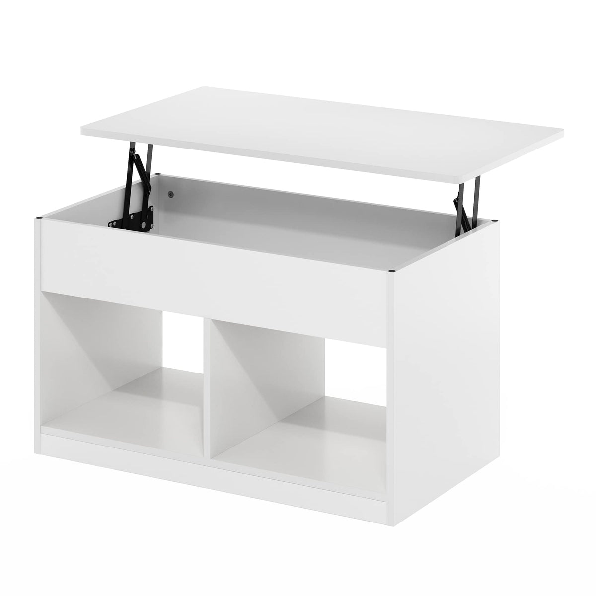 Furinno Jensen Lift Top Coffee Table, Solid White