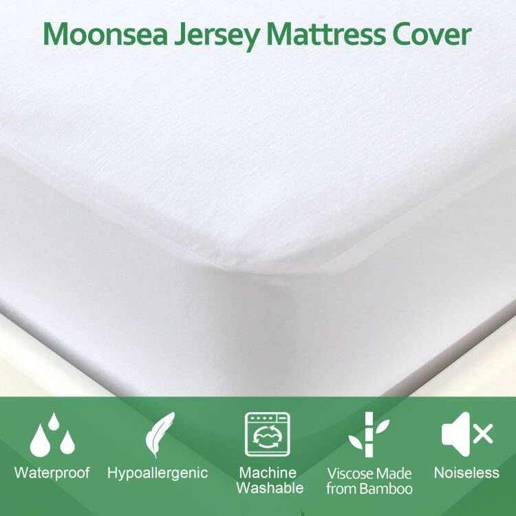 Twin Xl Mattress Protector Waterproof College Dorm Room Bed Cover Twin Extra Long 2 Pack, Skin Friendly And Breathable, Viscose Made From Cooling Bamboo Jersey Mattress Pad With 14' Deep Pocket