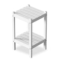 LUBITTE Outdoor Side Table, 26-Inch Tall Adirondack Patio Side Table, All-Weather HDPE Outdoor End Table for Porch Deck Balcony 