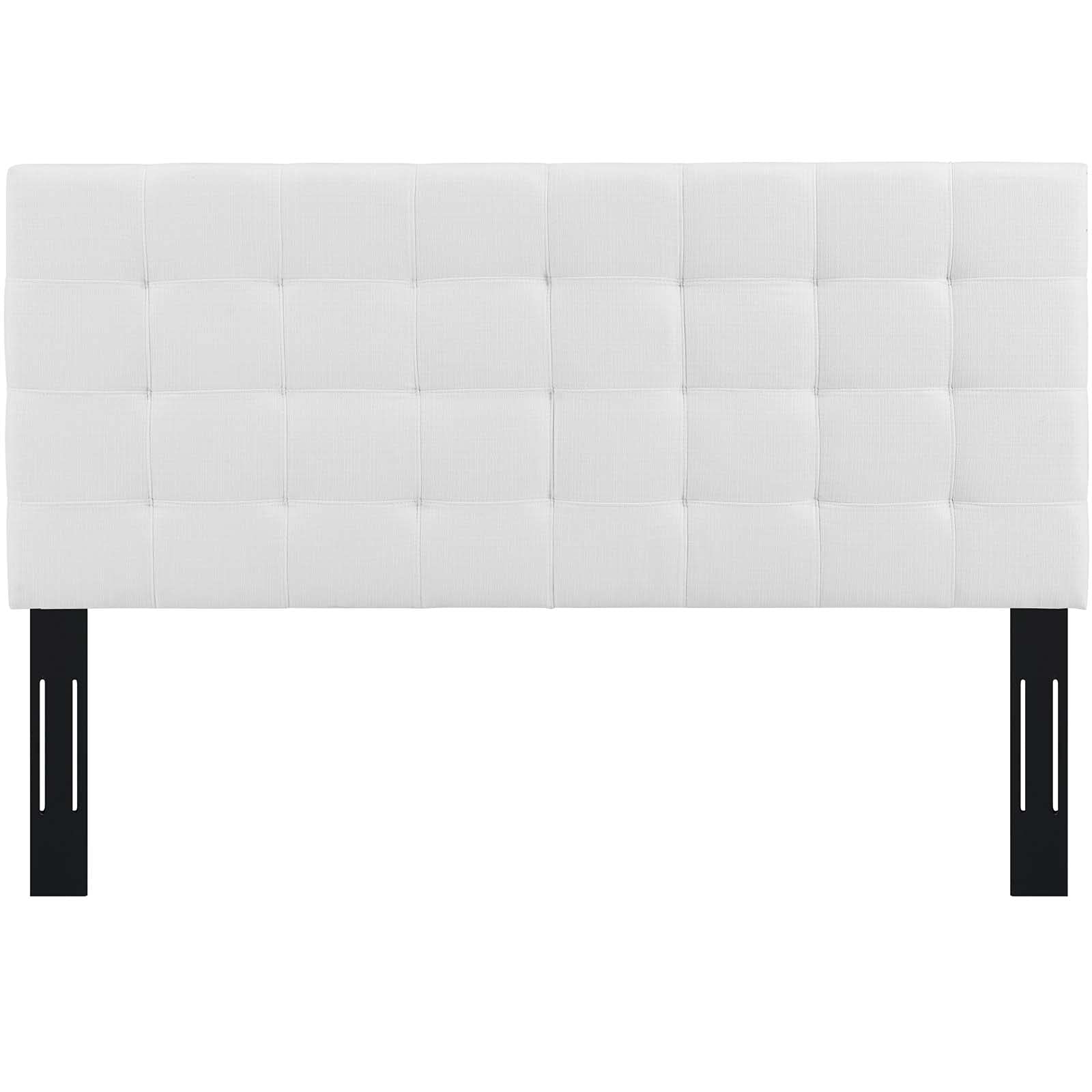 Modway Paisley Upholstered Tufted Linen Fabric Full / Queen Headboard Size In White