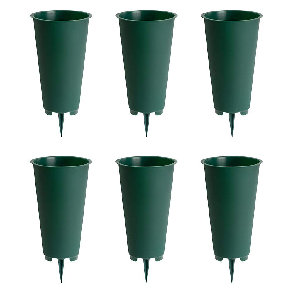 Large Round Cemetery Vase, 6-Pack