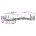 vidaXL 8-Piece Patio Lounge Set in Anthracite Poly Rattan with Cushions - Modular Outdoor Furniture for Garden, Terrace or Deck