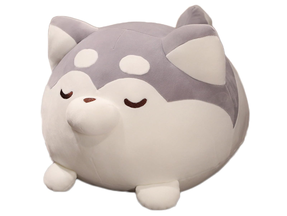 Tongsong Plush Husky Stuffed Animal Husky Dog Hugging Pillow Cuddly Husky Plushies Dog Toy Husky Huggable Anime Husky Gifts For