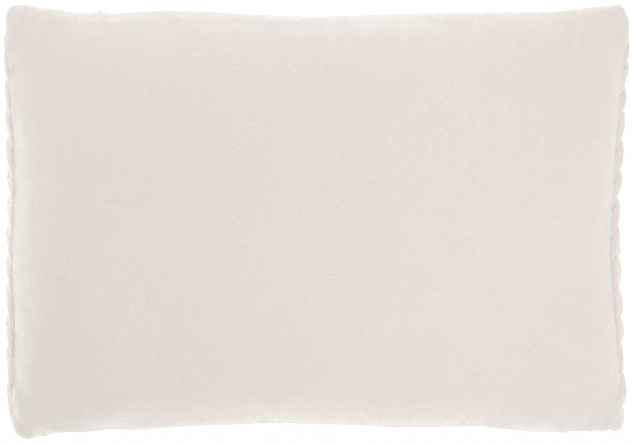 HomeRoots 100% Cotton Ivory Chunky Braid Lumbar Pillow