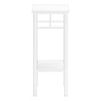 Monarch Specialties I 3279 Accent Table, Side, End, Plant Stand, Square, Living Room, Bedroom, Metal, Laminate, White, Contemporary, Modern
