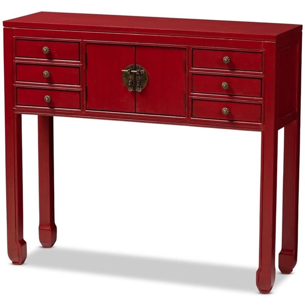 Baxton Studio Melodie 6-Drawer Console Table - Thumbnail 2