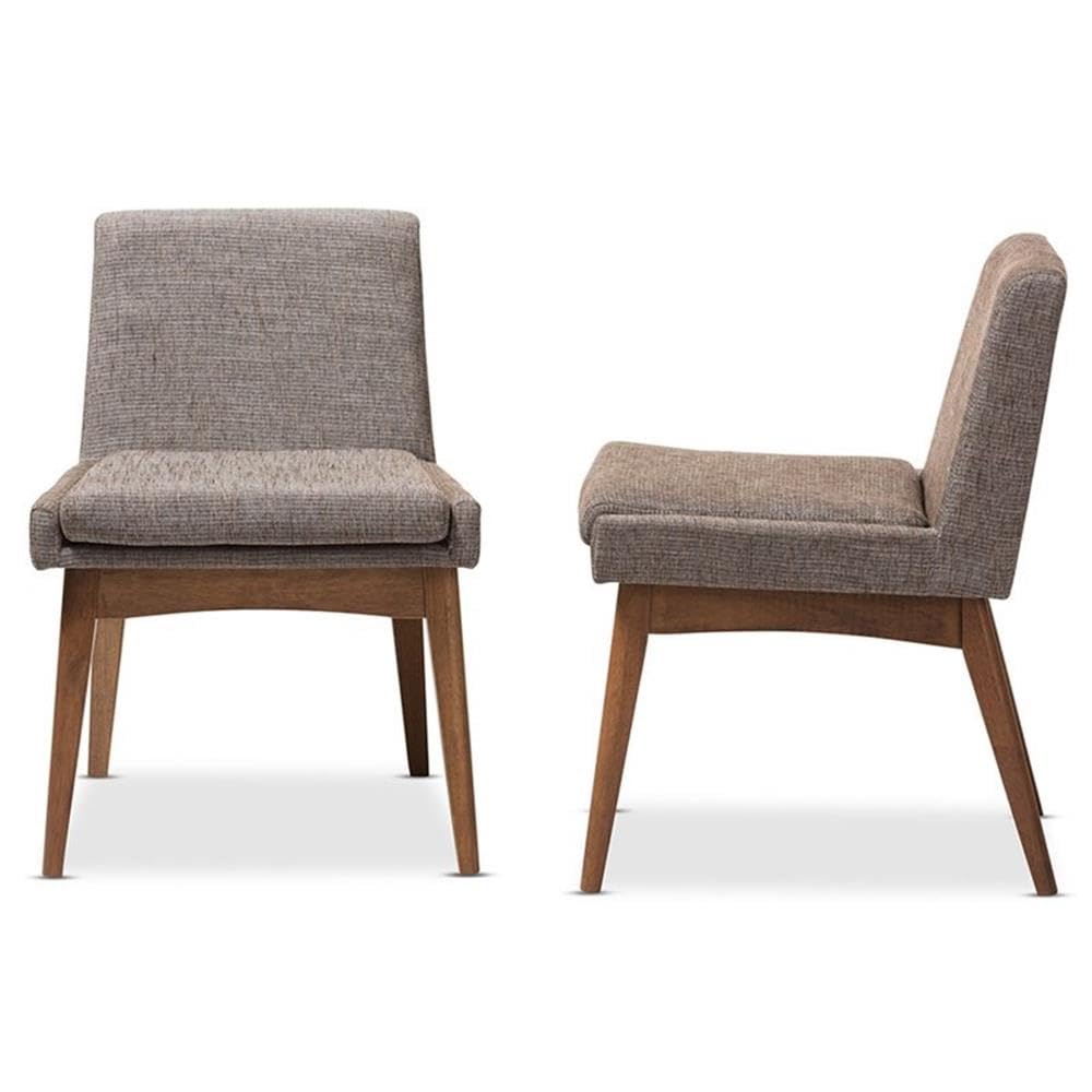 Baxton Studio Nexus Mid-Century Modern Fabric Upholstered Dining Side Chair