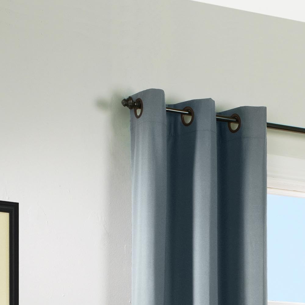 Thermaplus Prelude Room Darkening Window Treatment Grommet Curtain Panel 40' X 84' For Bedroom Livingroom Slate Blue