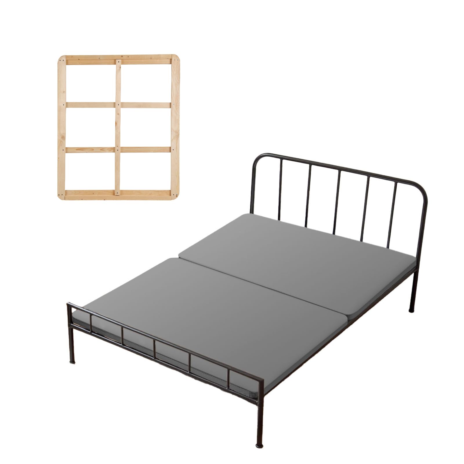 VEVOR 1.5 in Bunkie Board, Full Size Wooden Bed Board Support, Bed Slats with 200D Oxford Cloth, Easy Assembly Support Under Mat