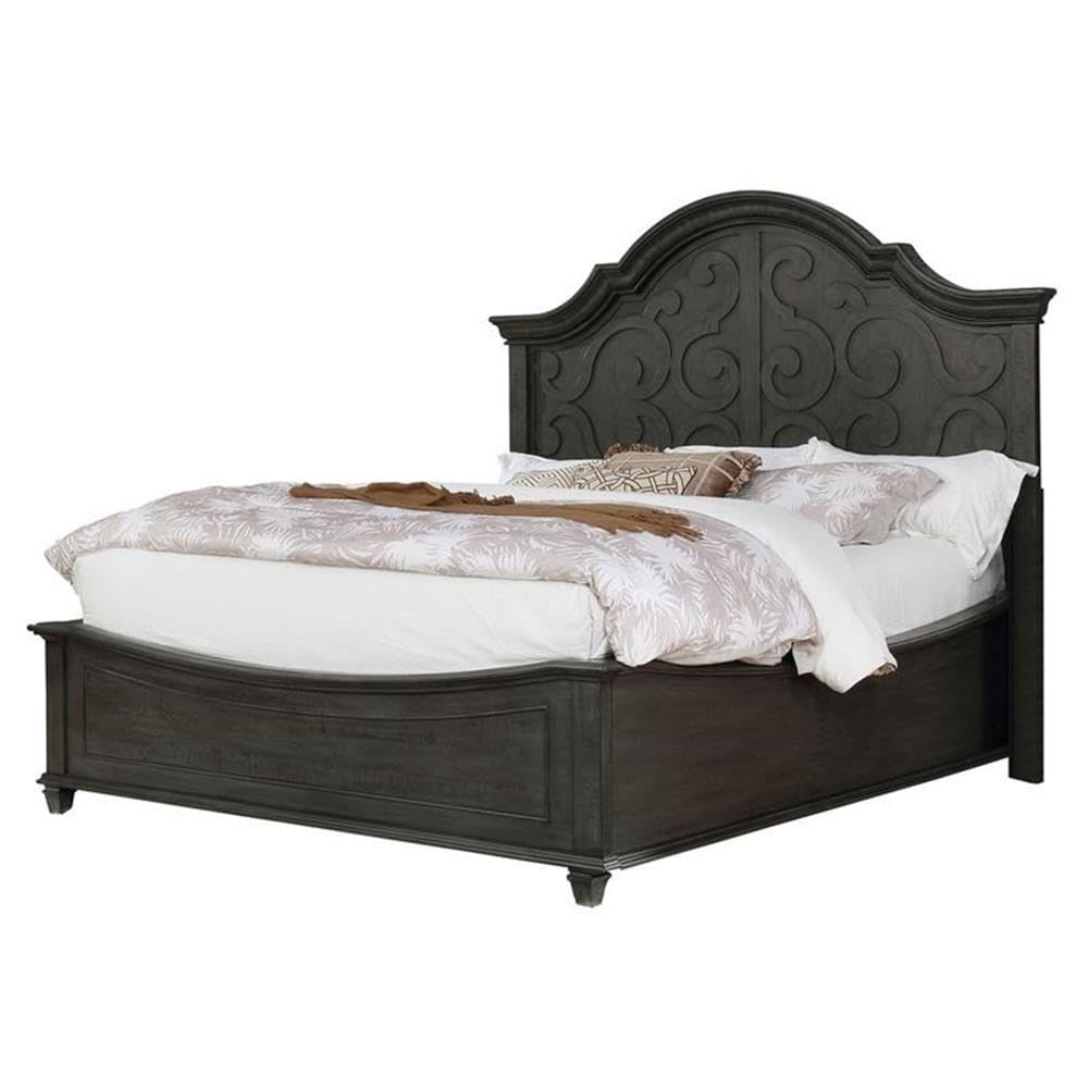 Best Quality Furniture California King Bed Only, Rustic Gray