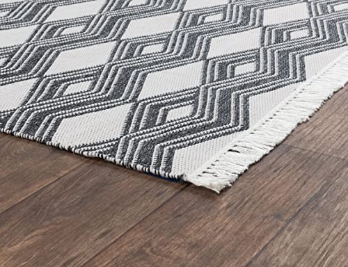 Kosas Home Saugatuck Area Rug, Bedroom, Kitchen Living Room, 2' X 3', Charcoal