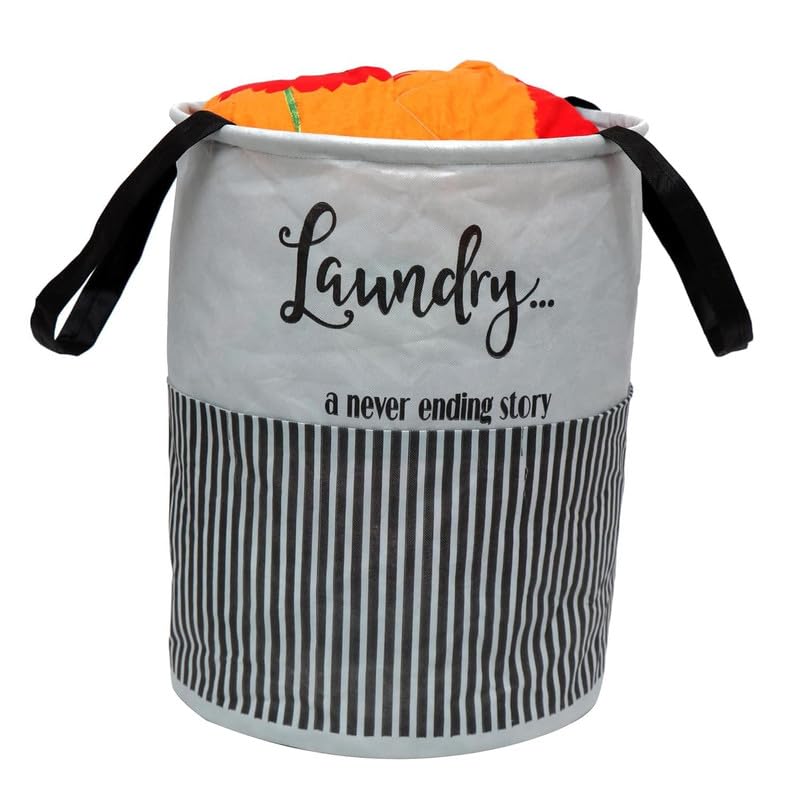 IMAGICART 45 Liter Cloth Basket For Laundry | Waterproof NonWoven Cloth Storage Bag | Foldable Laundry A Never Ending Story Q