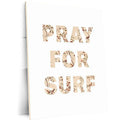DesignSkinz Wall Art | HD Metal Prints | Home Decor for Living Room, Bedroom, Office, Study, Shelf (16x24inch)  Pray For Surf P
