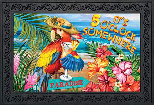 Briarwood Lane 5 O'Clock Paradise Summer Doormat Drinks Nautical Indoor Outdoor 30' X 18'