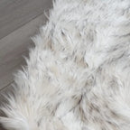Orinova White And Grey Faux Fuzzy Fur Sheepskin Washable Area Rugs For Living Room 2X3 Boho Shag Nursery Rug Cute Home D  Cor