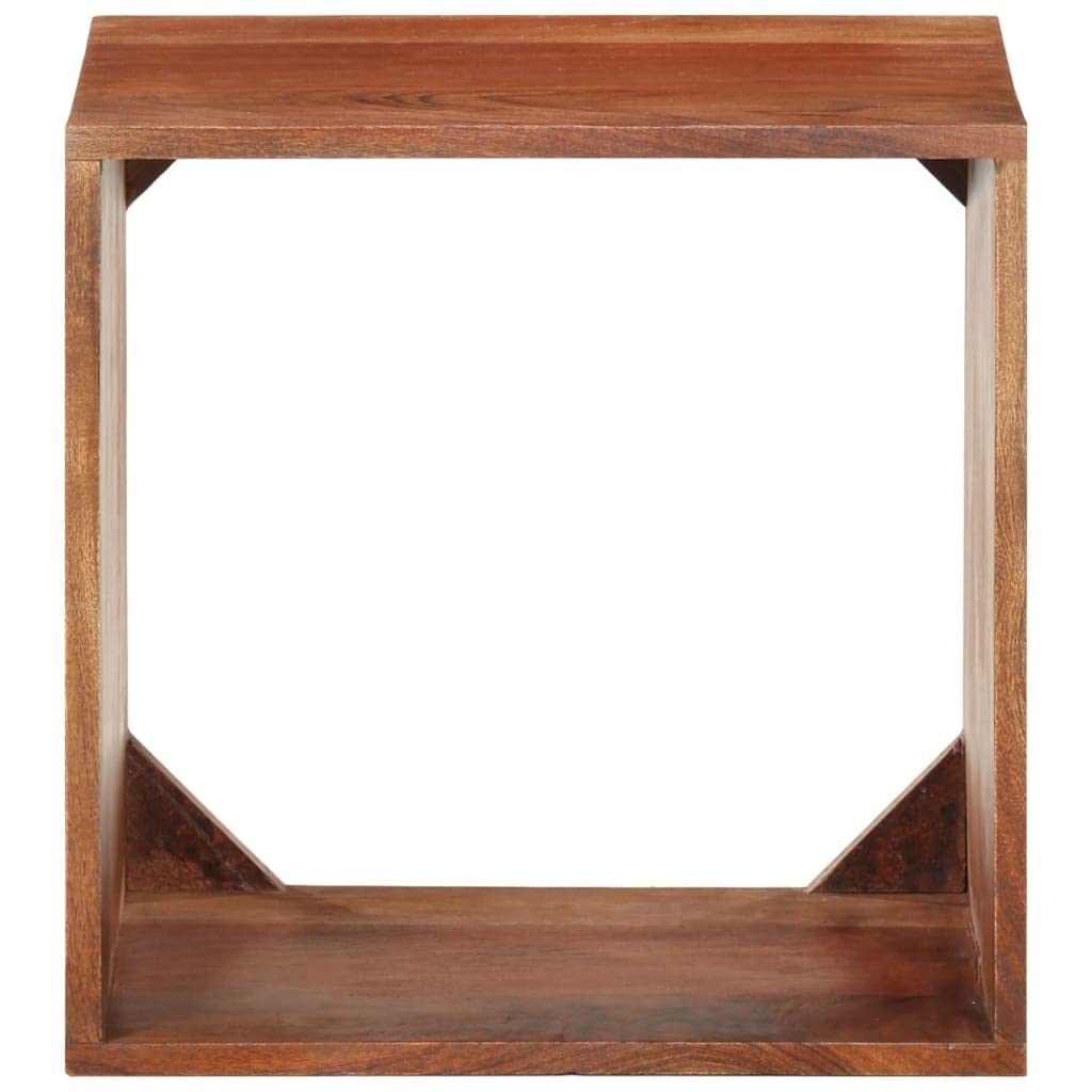 vidaXL Wall Cube Shelf - 15.7&quot;x11.8&quot;x15.7&quot;, Solid Acacia Wood with Sheesham Finish, Versatile Storage Organizer, Easy to Clean, for Books, CDs, Decorative Items