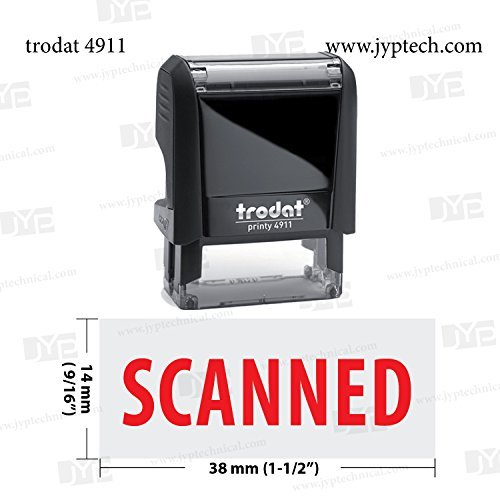Jyp 4911 Self Inking Rubber Stamp W. Scanned Red Ink