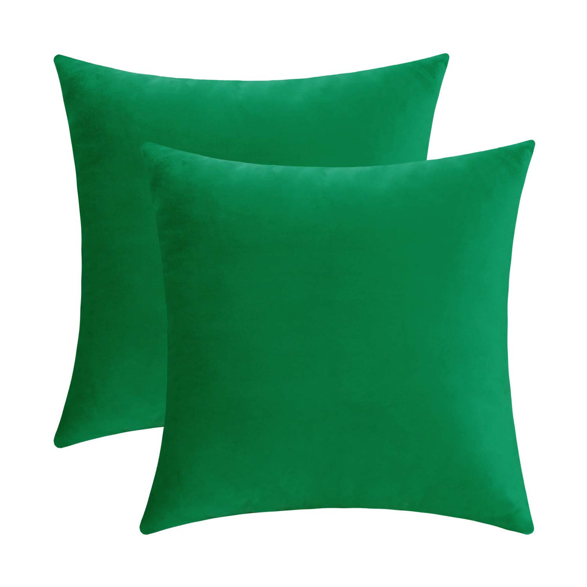 Jeneoo Set Of 2 Comfy Soft Velvet Christmas Throw Pillow Cases For Sofa Couch, Decorative Solid Square Cushion Covers For Bedroo