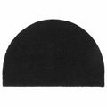 vidaXL Door Mat Black Half Round 15.7inchx23.6inch Tufted Coir