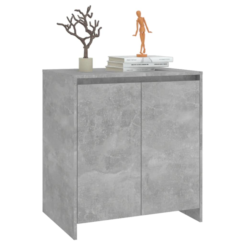 vidaXL Engineered Wood Sideboard - Concrete Gray - Ample Storage Space with 2 Doors - Decorative and Practical - Ideal for Displaying Objects