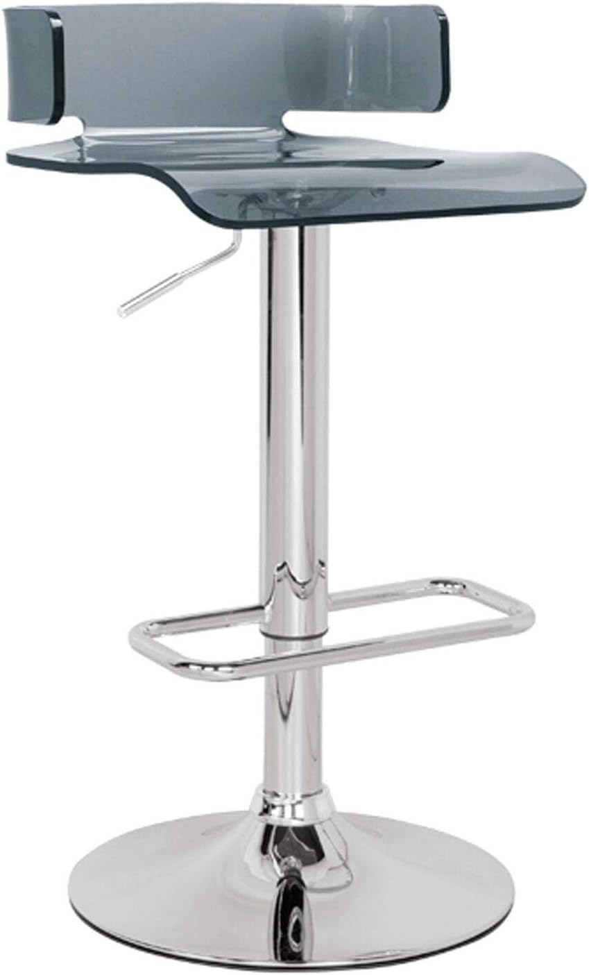 Acme Rania Swivel Adjustable Bar Stool In Gray