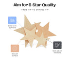 Large Wooden Stars, Star Cut Outs, Use As Star Wall D  Cor And Patriotic D  Cor, Unfinished Wood Crafts, 23 Inch, Pack Of 1