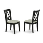 East West Furniture Lgcl9-Blk-C 9 Piece Dining Room Table Set Includes A Rectangle Kitchen Table With Butterfly Leaf And 8 Linen Fabric Upholstered Dining Chairs, 42X84 Inch, Black