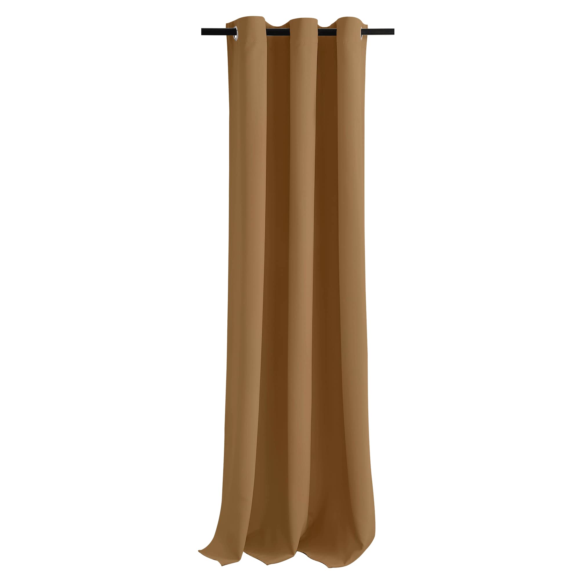 Nicetown Door Curtain For Doorway Privacy, Curtains 144' Length, Room Divider Curtain Cover, Blackout Temporary Insulated Closet Curtain For Bedroom Closet (Gold Brown, 1 Panel, 12Ft Tall X 5Ft Wide)
