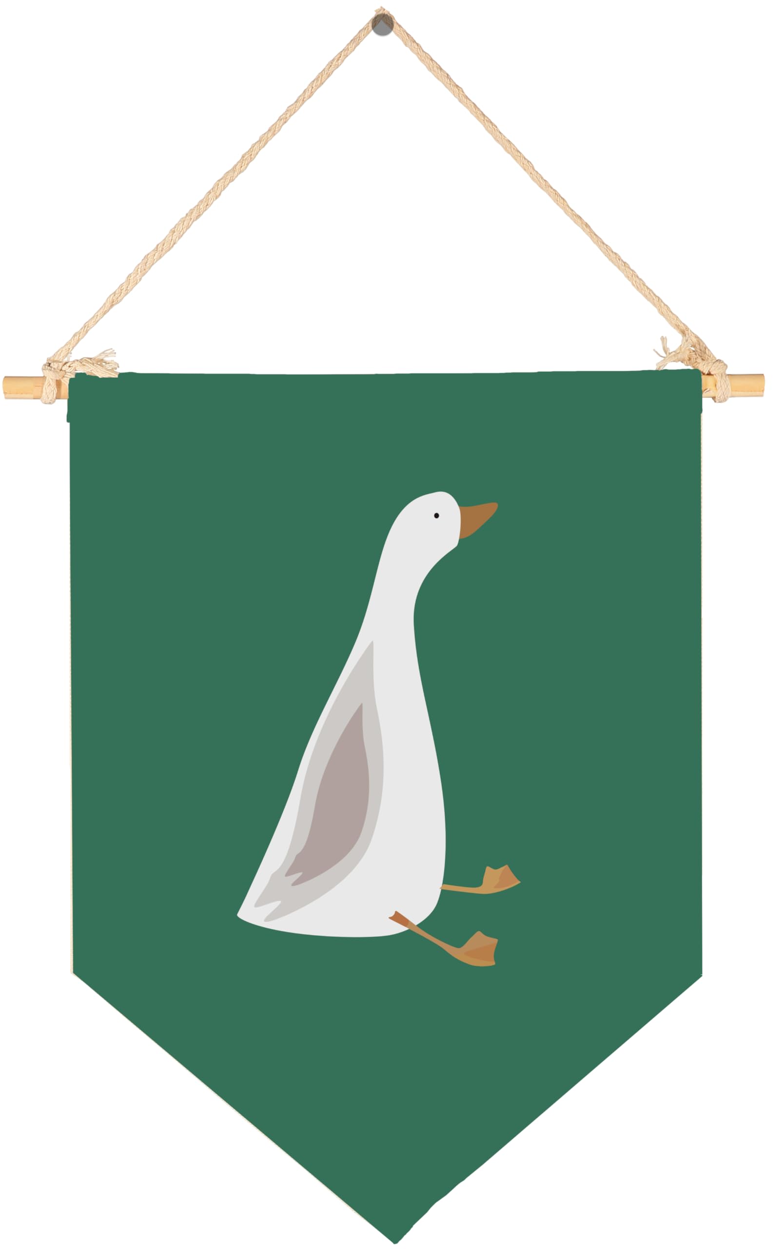 Silly Goose Wall Art,Farm Animal-Cute Goose Flag Wall Decor Gifts for Baby Girls Boys Kids-Canvas Hanging Pennant Banner Wall Si