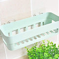 Plastic Inter Design Bathroom Kitchen Organize Shelf Rack Shower Corner Caddy Basket with Wall Mounted Suction Cup (1pc) (Assort