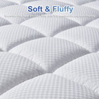 Matbeby Bedding Quilted Fitted Full Mattress Pad Cooling Breathable Fluffy Soft Mattress Pad Stretches Up To 21 Inch Deep, Full