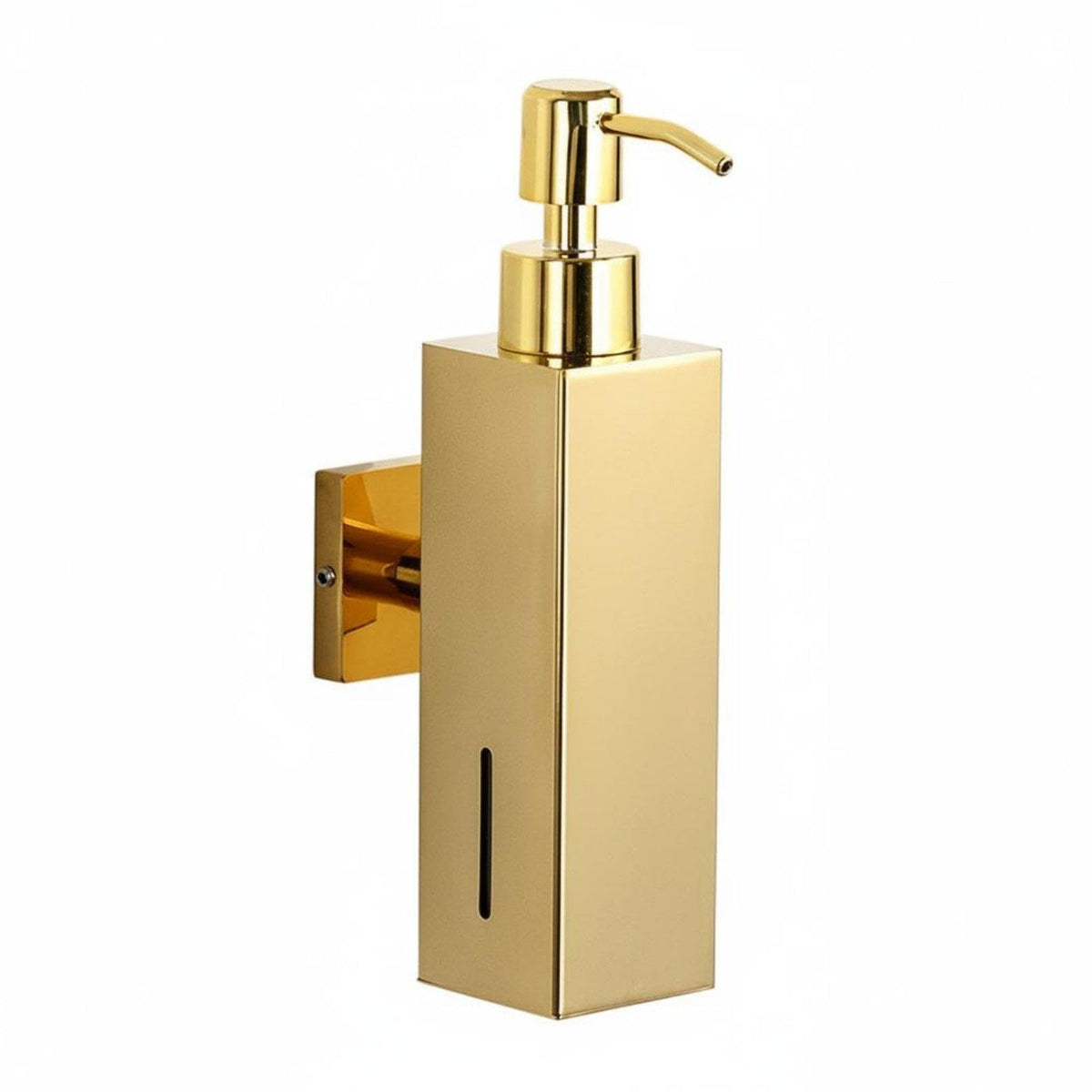 TRENDIVIBE Wall Mounted Soap Dispenser Manual Hand Soap Pump Refillable Shower Gel Container for Hotel, Office, Kitchen Polished
