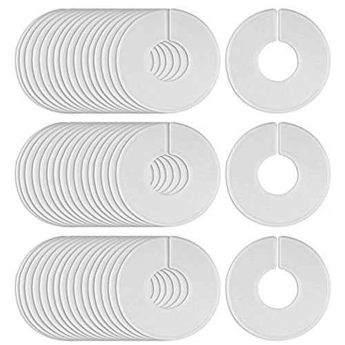 Only Hangers - Hangers Dividers - Round Size Rack Dividers for Clothes Stores or Home - 50 Pcs Box