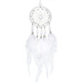 Dremisland Dream Catchers Handmade White Dream Catcher Car Rear View Mirror Pendant Charm with Pearl Ornament (White)