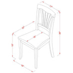 East West Furniture NAAV7-SBR-C Napoleon 7 Piece Set Consist of a Rectangle Dining Room Table with Butterfly Leaf and 6 Linen Fabric Upholstered Chairs, 40x78 Inch