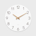 mooas Flatwood Wall Clock (Wood Mini), 9.8 Wood Wall Clock Non-Ticking Sweep Movement Decorative Wall Clock Battery Operated Wal