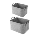 2 Pack Felt Clothes Storage Bags for Easy Transport Laundry Hamper with Handles